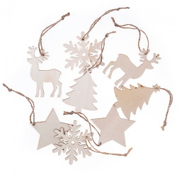 DP Craft shapes of wood pendants 8 pcs