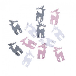 DP Craft shapes of fawn wood self-adhesive 2.1 x 3.8 cm 12 pcs pink wh