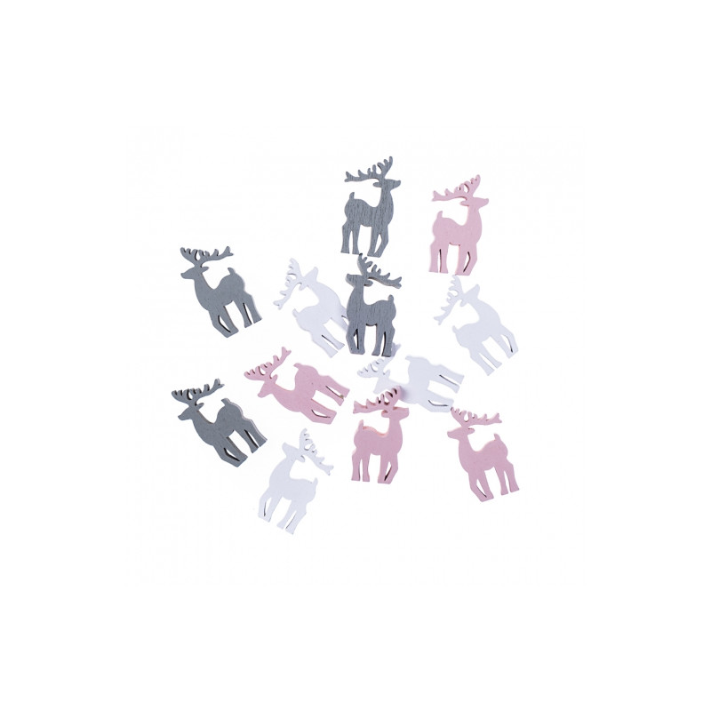 DP Craft kształty z drewna jelonki samoprzylepne 2,1 x 3,8 cm 12 szt r