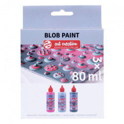 Talens art creation blob paint zestaw pink 3x80ml - sklep plastyczny -