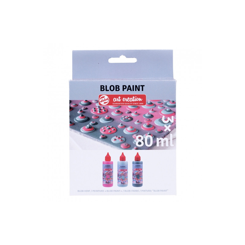 Talens art creation blob paint zestaw pink 3x80ml - sklep plastyczny -