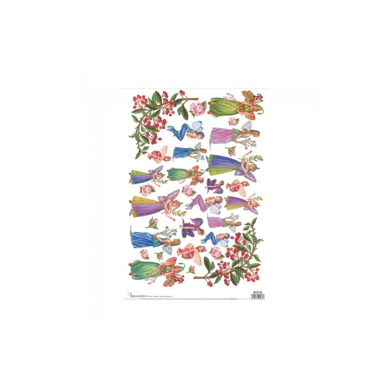 Calambour digital papier ryżowy wróżki DGR 081 32x45cm - sklep plastyc