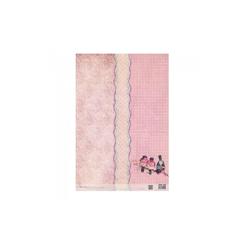 Calambour digital papier ryżowy ornament ptaki DGR 220 32x45cm - sklep