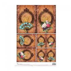 Calambour digital rice paper frame fans DGR 64 32x45cm