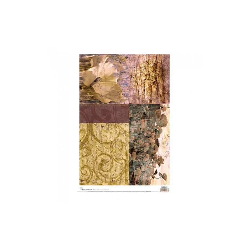 Calambour digital papier ryżowy do decoupage natura ornamenty DGR 63 3