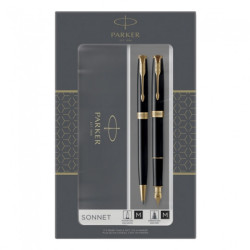 Parker sonnet black gt fountain pen and ballpoint pen