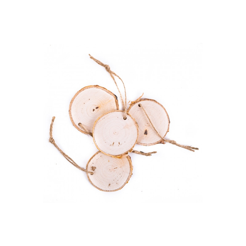 DP Craft wood slices with string 4 pcs