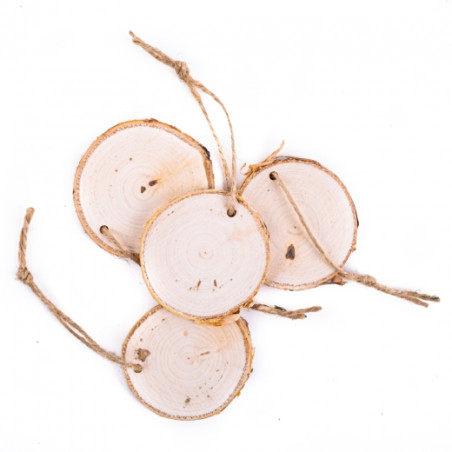 DP Craft wood slices with string 4 pcs