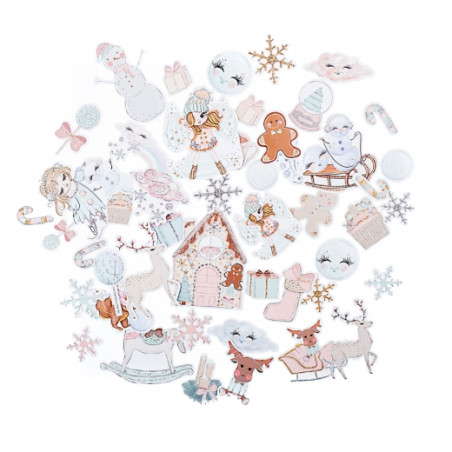 DP Craft kształty papierowe frosty pastels 45 szt - sklep plastyczny -