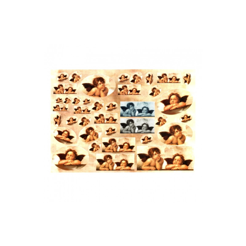 Papier do decoupage A3 cherubinki - sklep plastyczny - szał dla plasty