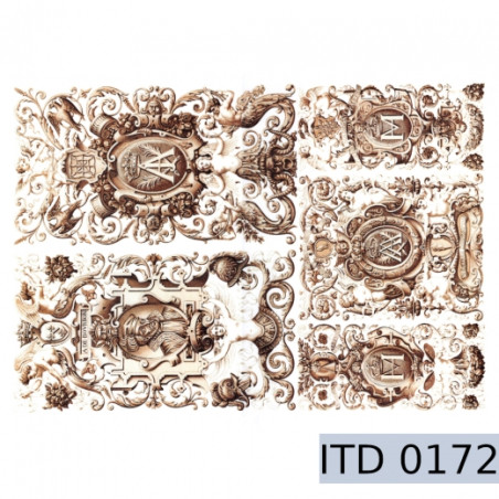 Papier do decoupage A3 herby - sklep plastyczny - szał dla plastyków