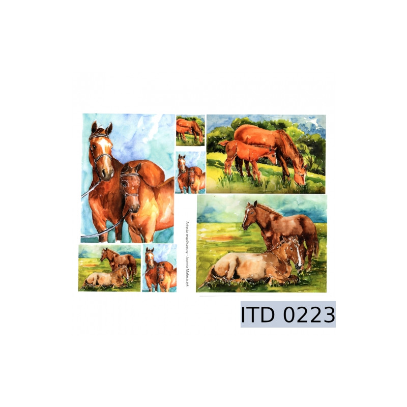 Decoupage paper horses 996-0223 / A3