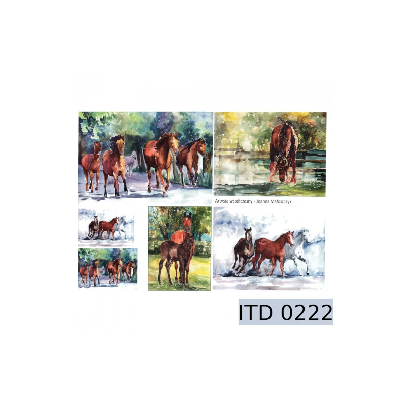 Decoupage paper horses 996-0222 / A3