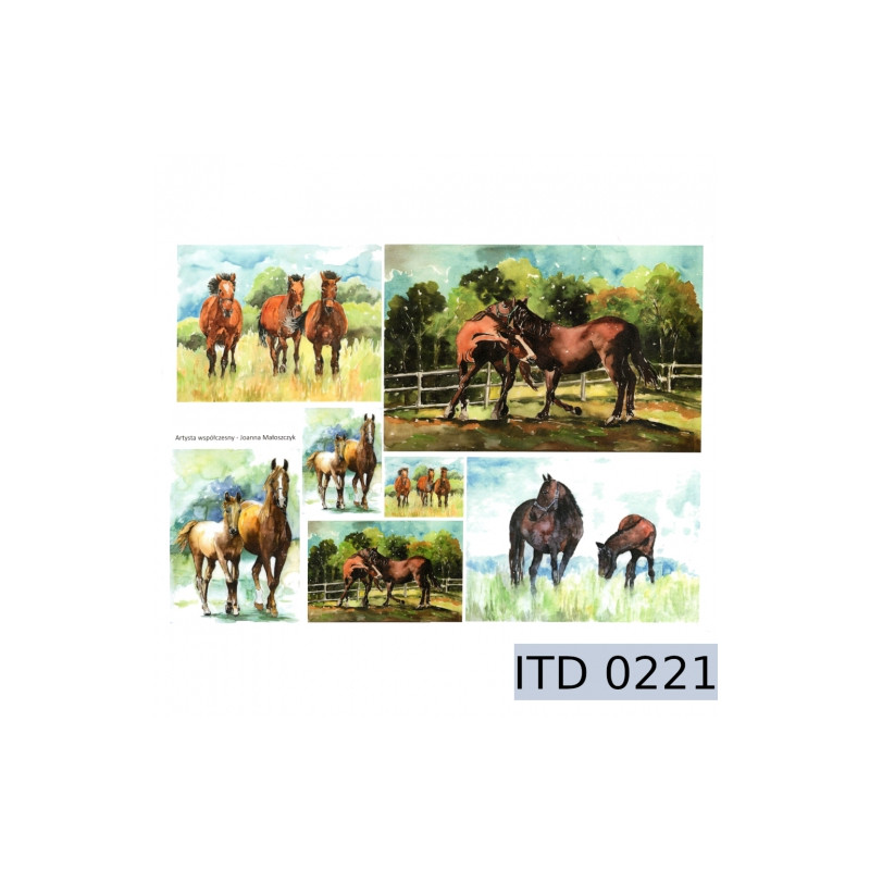 Decoupage paper horses 996-0221 / A3