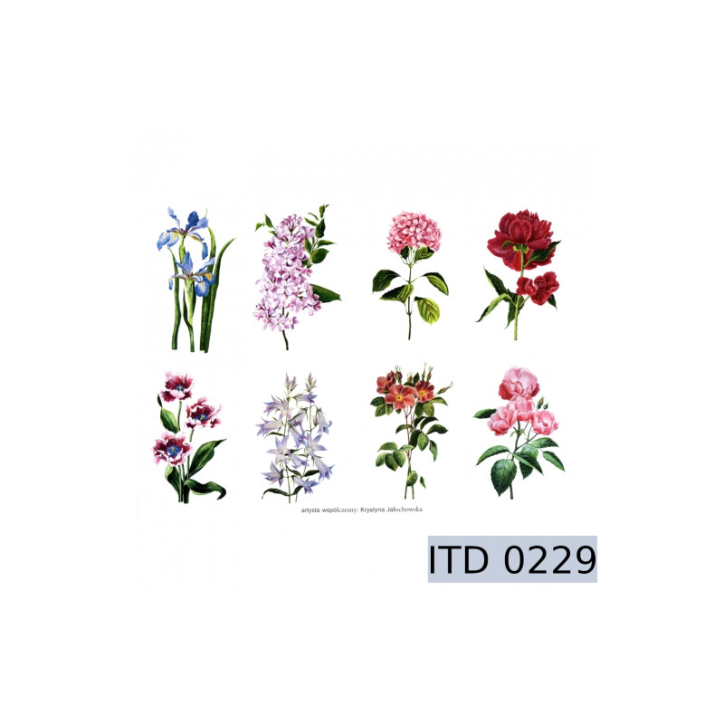 Papier do decoupage kwiaty 996-0229/A3 - sklep plastyczny - szał dla p