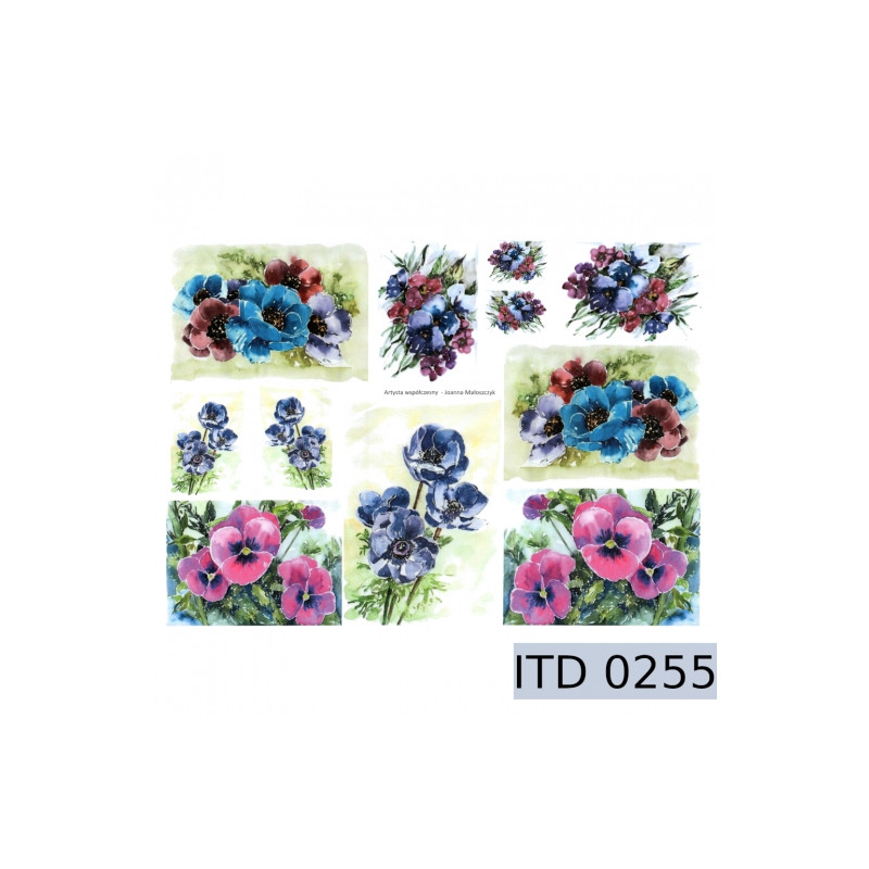 Decoupage paper flowers 996-0255 / A3