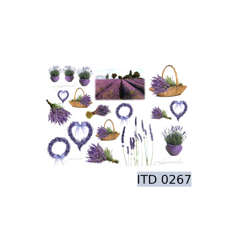 Papier do decoupage lawenda 996-0267/A3 - sklep plastyczny - szał dla