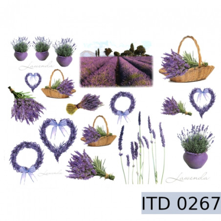 Decoupage paper lavender 996-0267 / A3