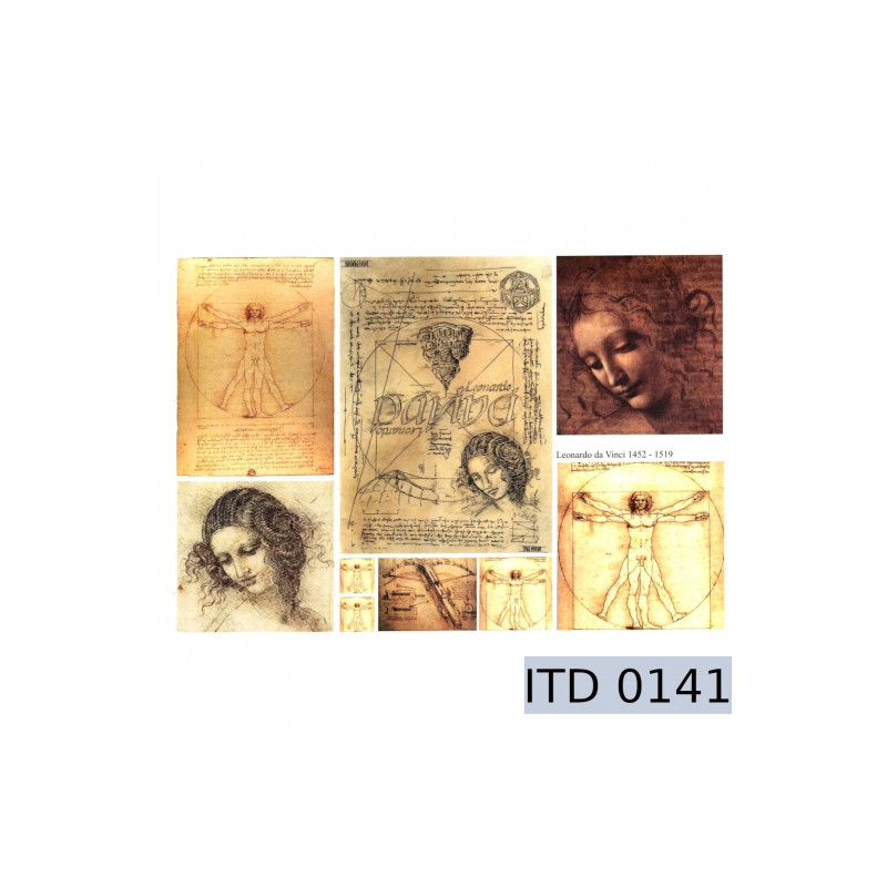 Papier do decoupage A3 Leonardo da Vinci - sklep plastyczny - szał dla