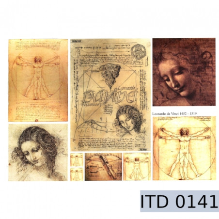 Papier do decoupage A3 Leonardo da Vinci - sklep plastyczny - szał dla