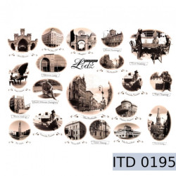 Decoupage paper A3 city of Lodz