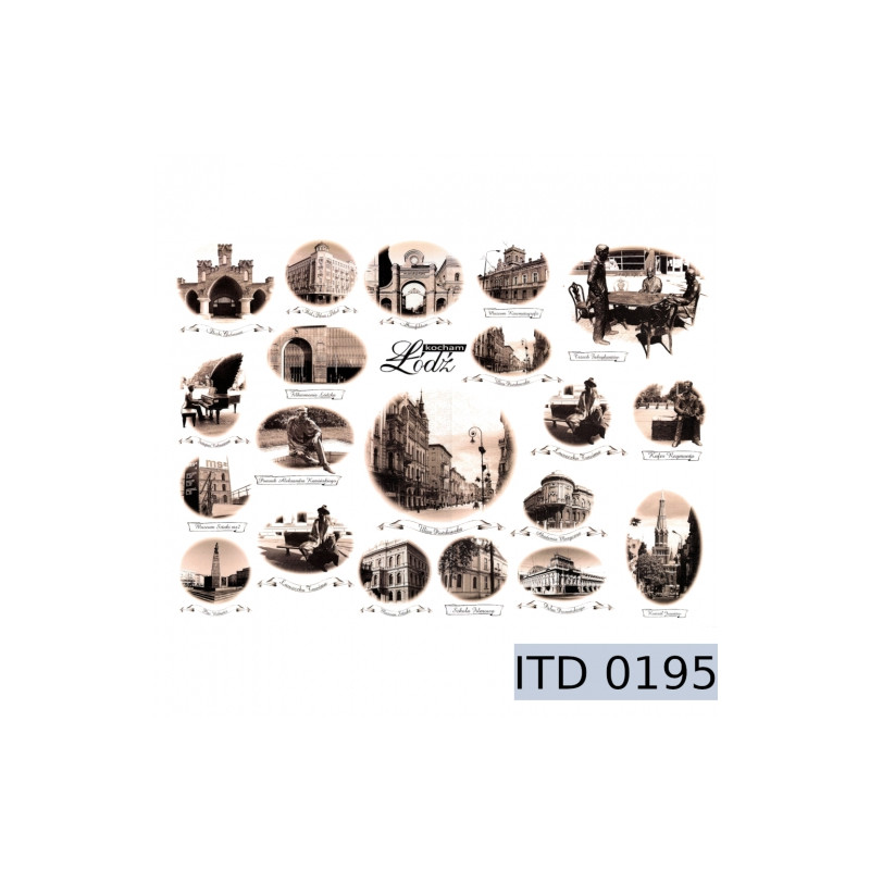 Decoupage paper A3 city of Lodz