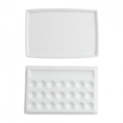 Renesans porcelain palette with rectangular lid 22 places