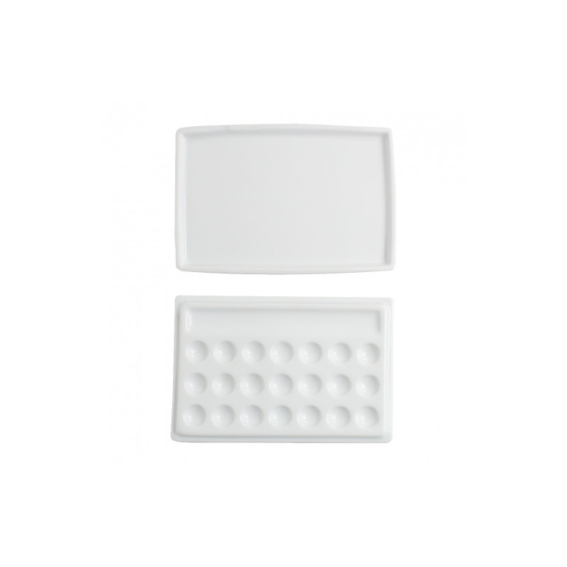 Renesans porcelain palette with rectangular lid 22 places