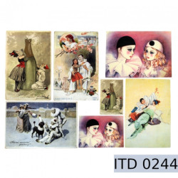 Papier do decoupage A3 retro mim - sklep plastyczny - szał dla plastyk