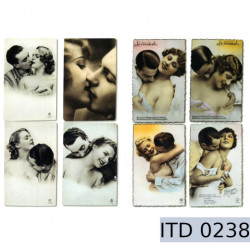 Retro decoupage paper in love A3