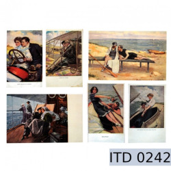 Papier do decoupage retro zakochani 996-0242/A3 - sklep plastyczny - s