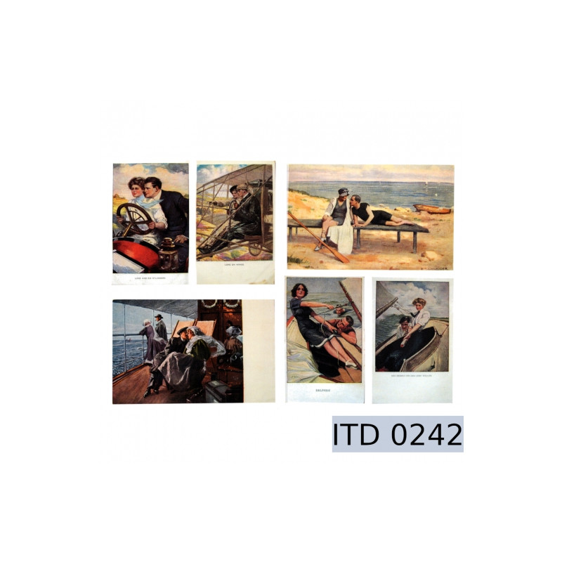 Retro decoupage paper with lovers 996-0242 / A3