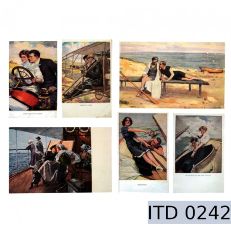 Papier do decoupage retro zakochani 996-0242/A3 - sklep plastyczny - s