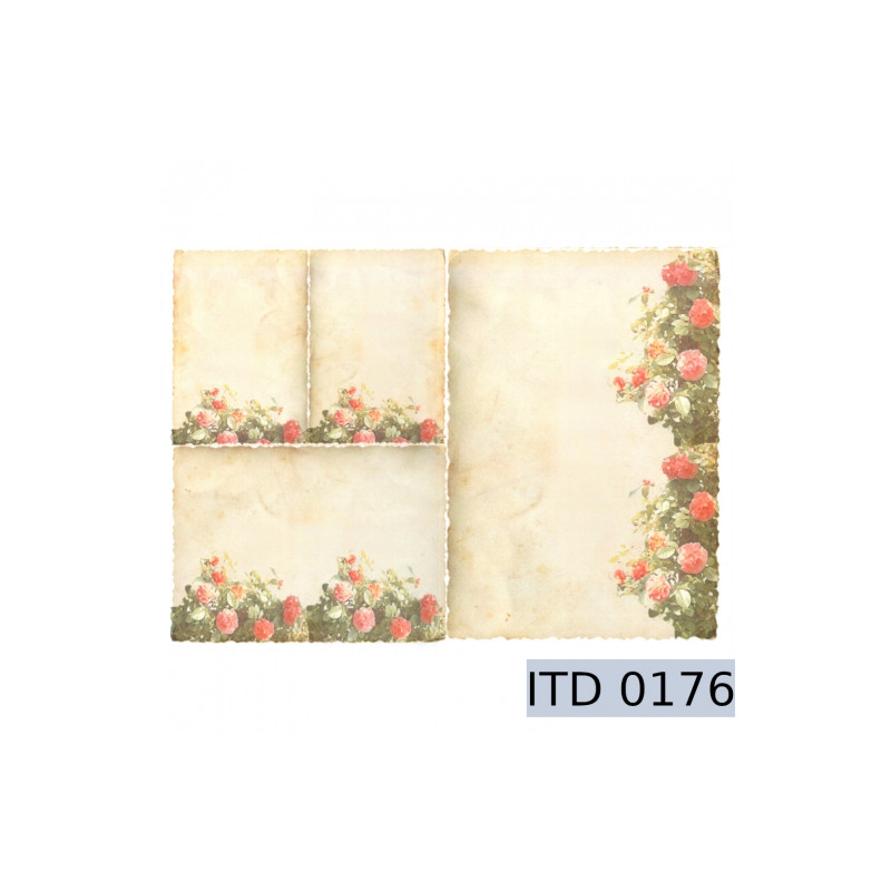 Decoupage paper old paper roses 996-0176 / A3