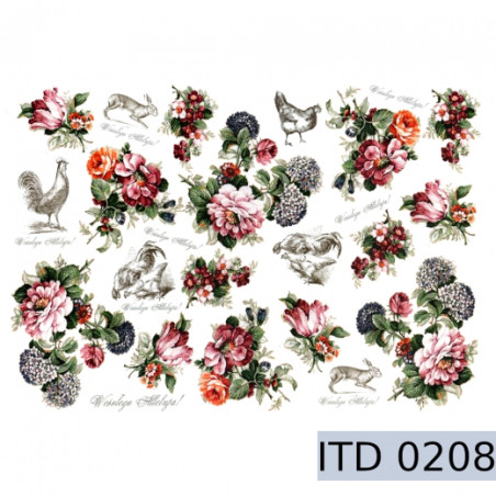 Papier do decoupage A3 wesołego alleluja - sklep plastyczny - szał dla