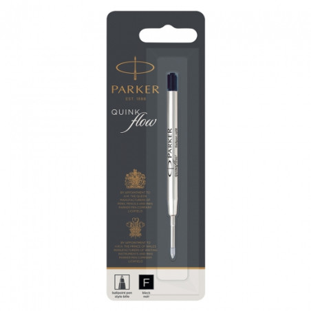 Parker quinkflow pen refill black F - art store - craze