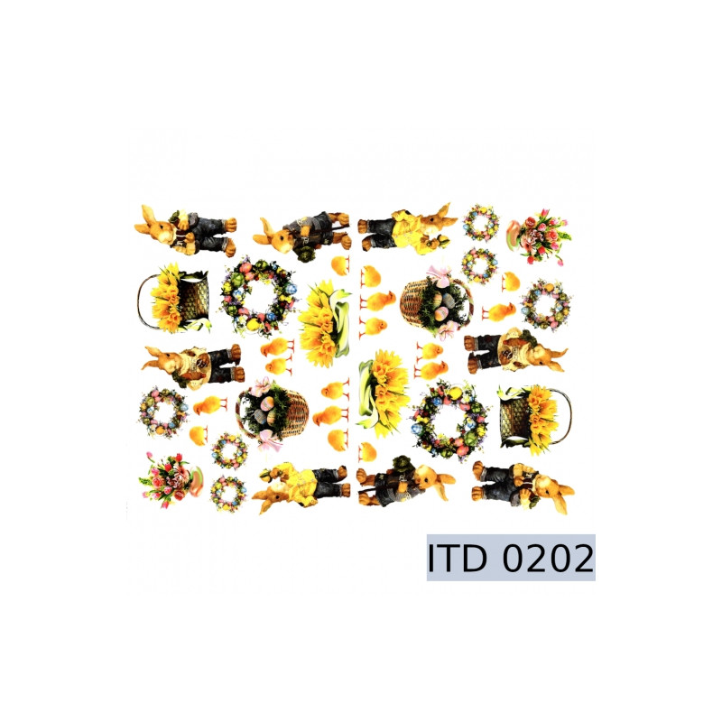 Papier do decoupage wielkanoc zające i kurczaki 996-0202/A3 - sklep pl