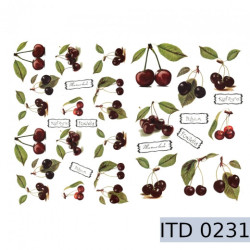 Cherries decoupage paper A3