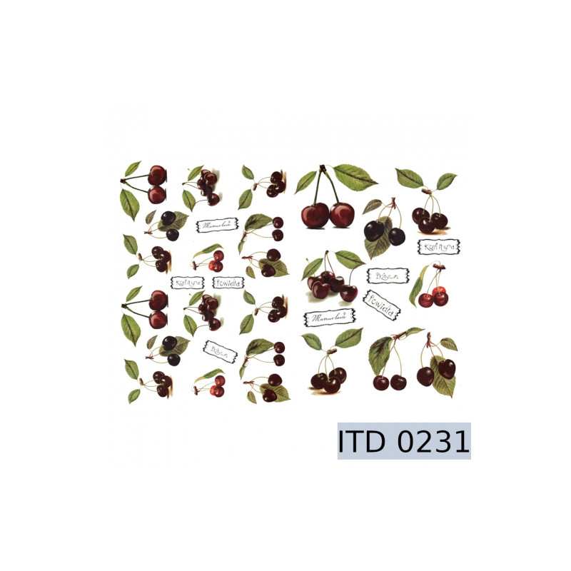 Cherries decoupage paper A3