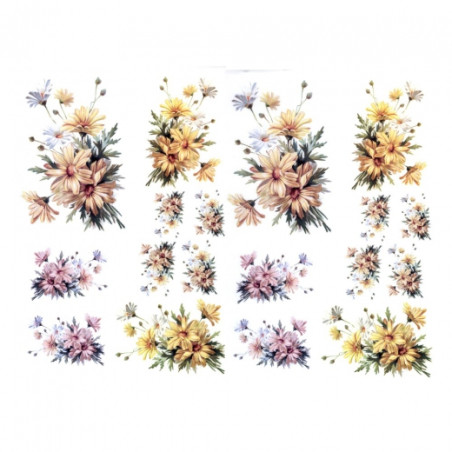 Decoupage paper A3 ITD 0349 marigold flowers