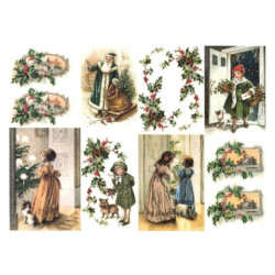 Papier ryżowy do decoupage boże narodzenie dzieci A4 ITD R769- sklep p