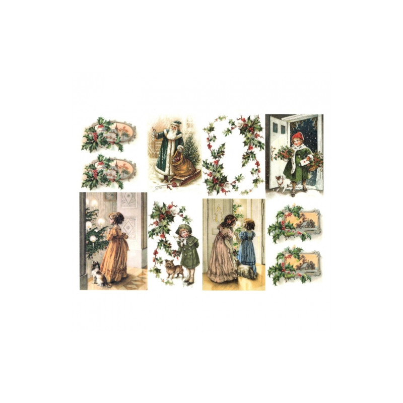 Papier ryżowy do decoupage boże narodzenie dzieci A4 ITD R769- sklep p