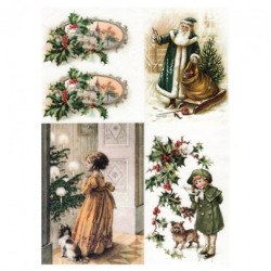 Rice decoupage paper christmas A4 ITD R767