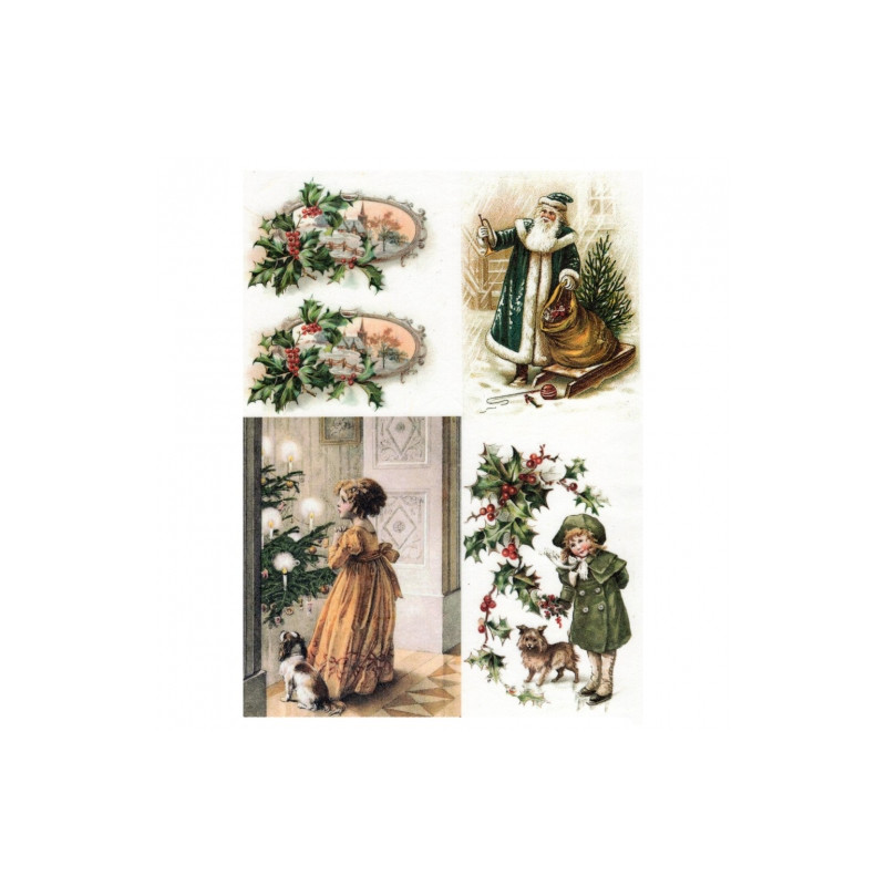 Rice decoupage paper christmas A4 ITD R767