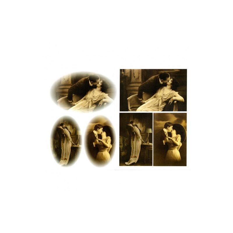 Decoupage paper A3 ITD 0323 vintage couple