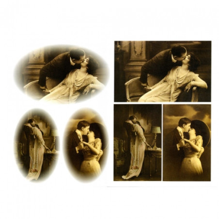 Decoupage paper A3 ITD 0323 vintage couple