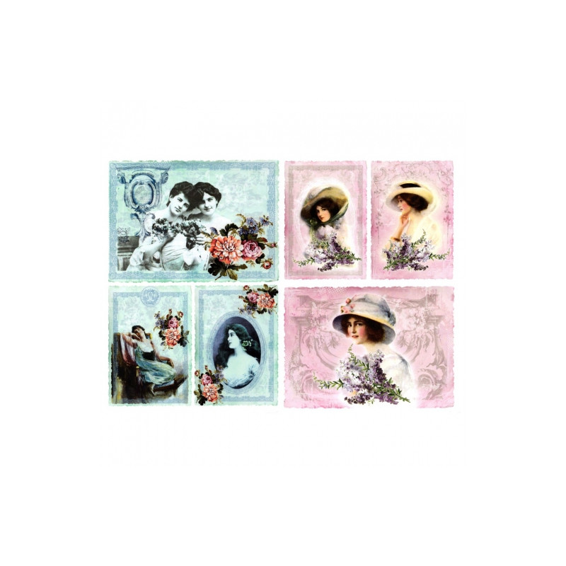 Decoupage paper A3 ITD 0325 vintage portraits