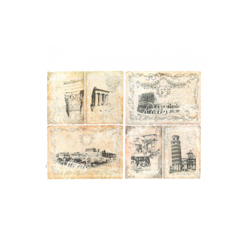 Decoupage paper A3 ITD 0328 rome athens