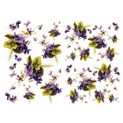 Decoupage paper A3 ITD 0329 violets flowers