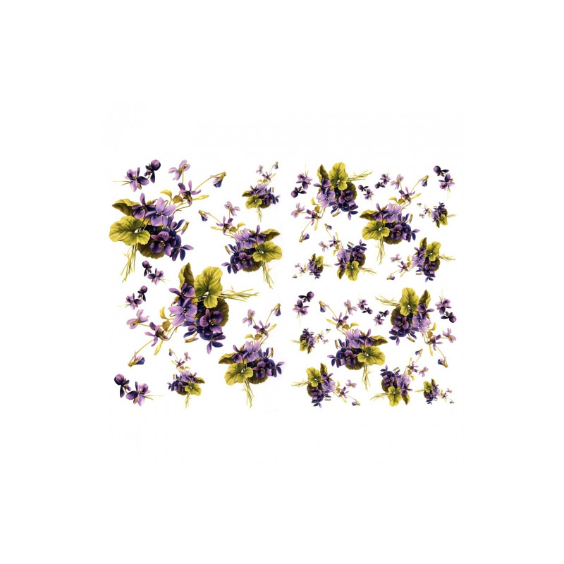 Decoupage paper A3 ITD 0329 violets flowers